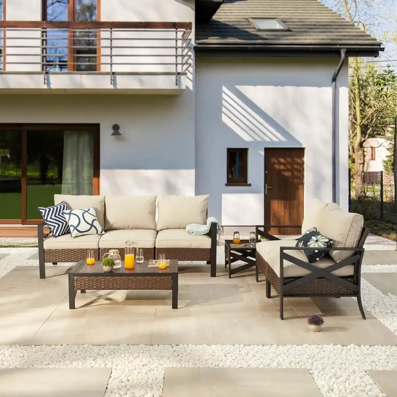 X-Arm 7-Piece Outdoor Conversation Set