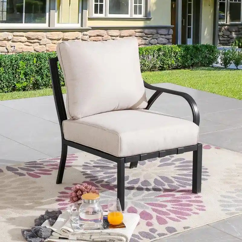 Chaise de jardin à bras gauche Patio Festival avec bras ondulé