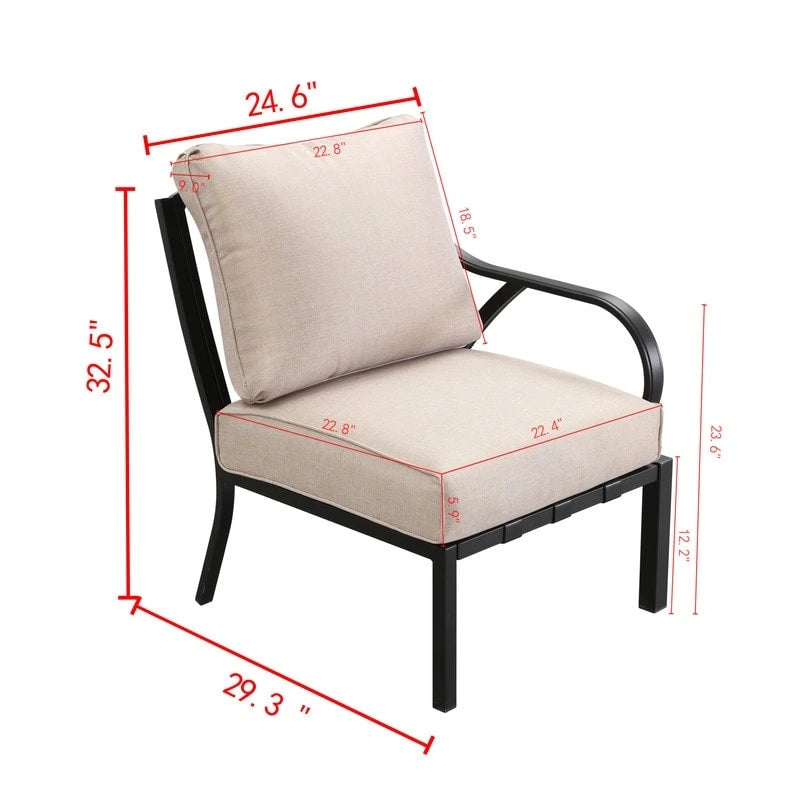 Chaise de jardin à bras gauche Patio Festival avec bras ondulé