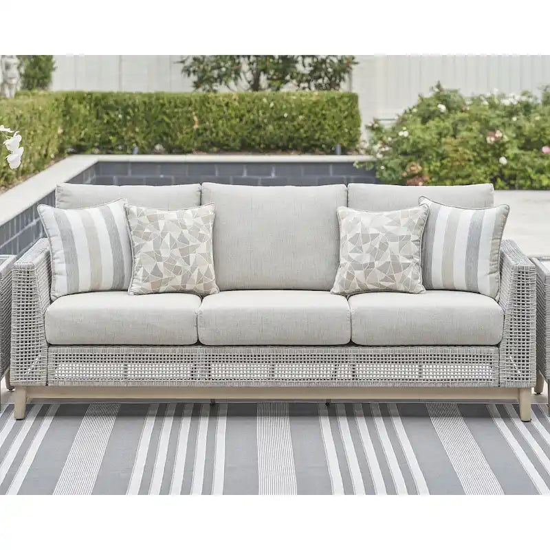 Signature Design by Ashley Seton Creek Gray Outdoor Sofa with Cushion - 82.63 W x 36.25 D x 35.88 H
