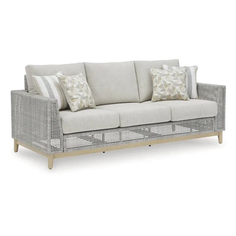 Canapé d'extérieur Signature Design by Ashley Seton Creek gris avec coussin - 82.63 L x 36.25 P x 35.88 H