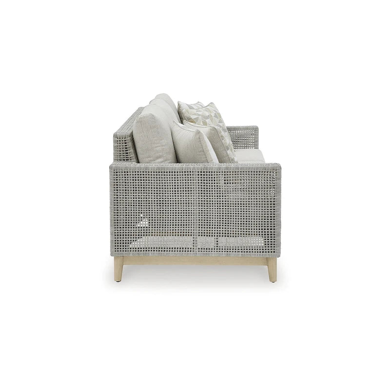 Canapé d'extérieur Signature Design by Ashley Seton Creek gris avec coussin - 82.63 L x 36.25 P x 35.88 H