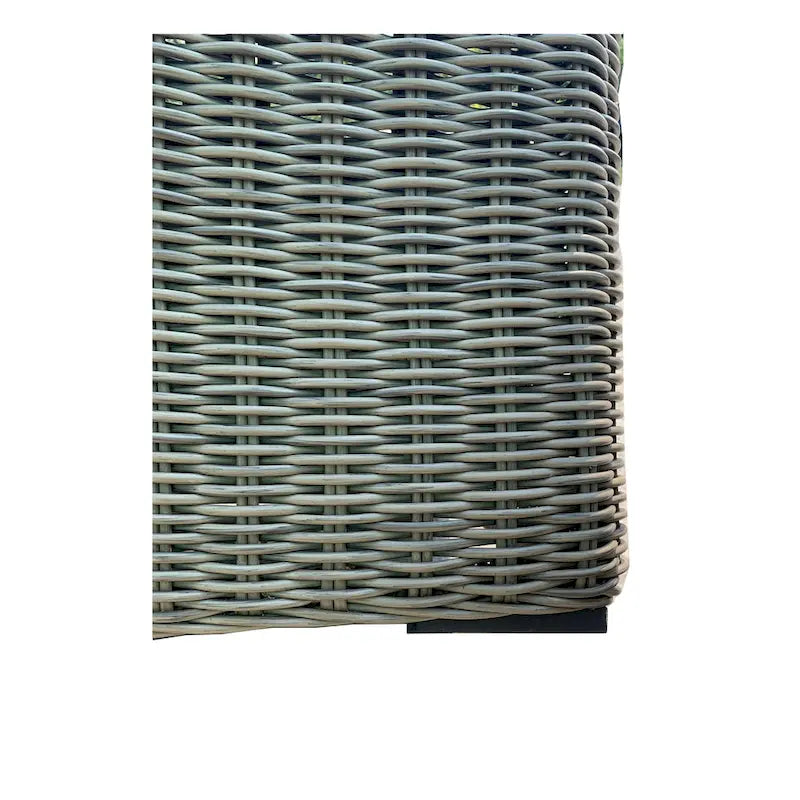 Ensemble de conversation profond Tulum bicolore beige foncé avec cadre en aluminium et coussins