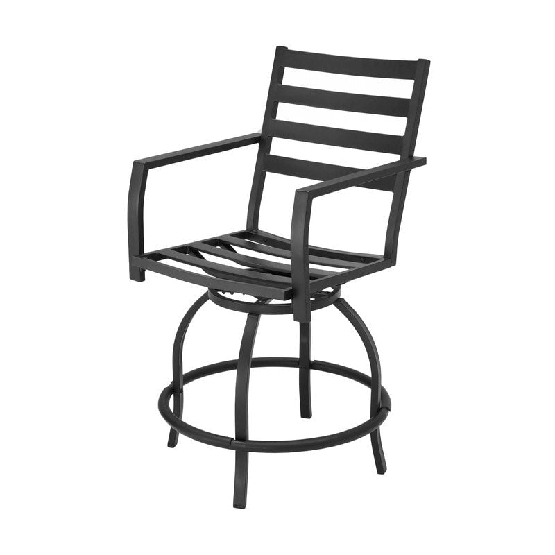 Ensemble de 9 chaises de bar pivotantes d'extérieur Patio Festival