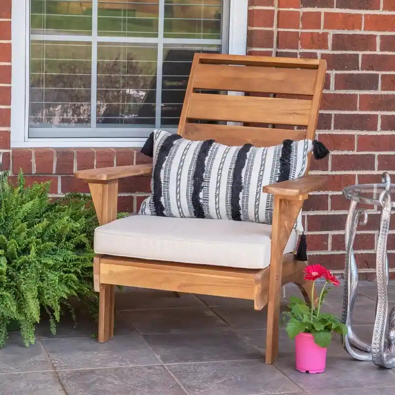 Chaise d'extérieur Seacrest marron avec coussin