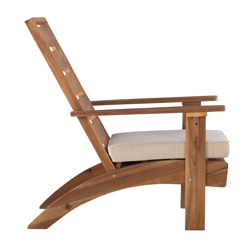 Chaise d'extérieur Seacrest marron avec coussin