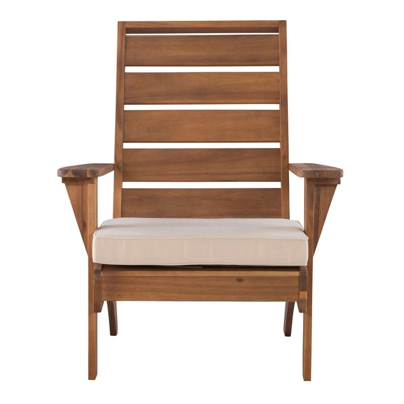 Chaise d'extérieur Seacrest marron avec coussin