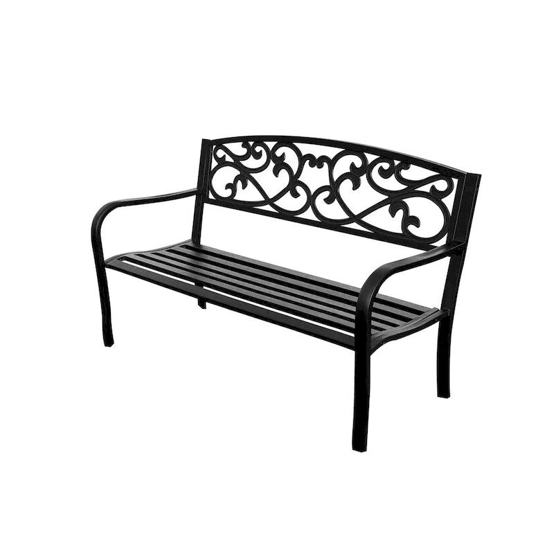 Banc de jardin en métal Lotus Home - 34 H x 50 L x 24 P