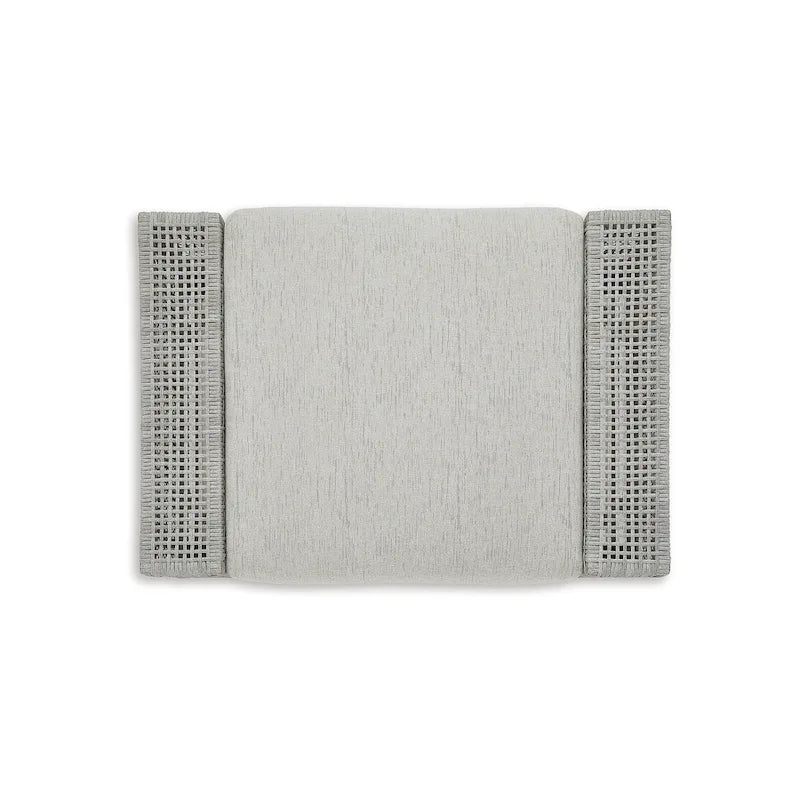 Signature Design by Ashley Pouf d'extérieur gris Seton Creek avec coussin - 35,13 L x 24,5 P x 19 H