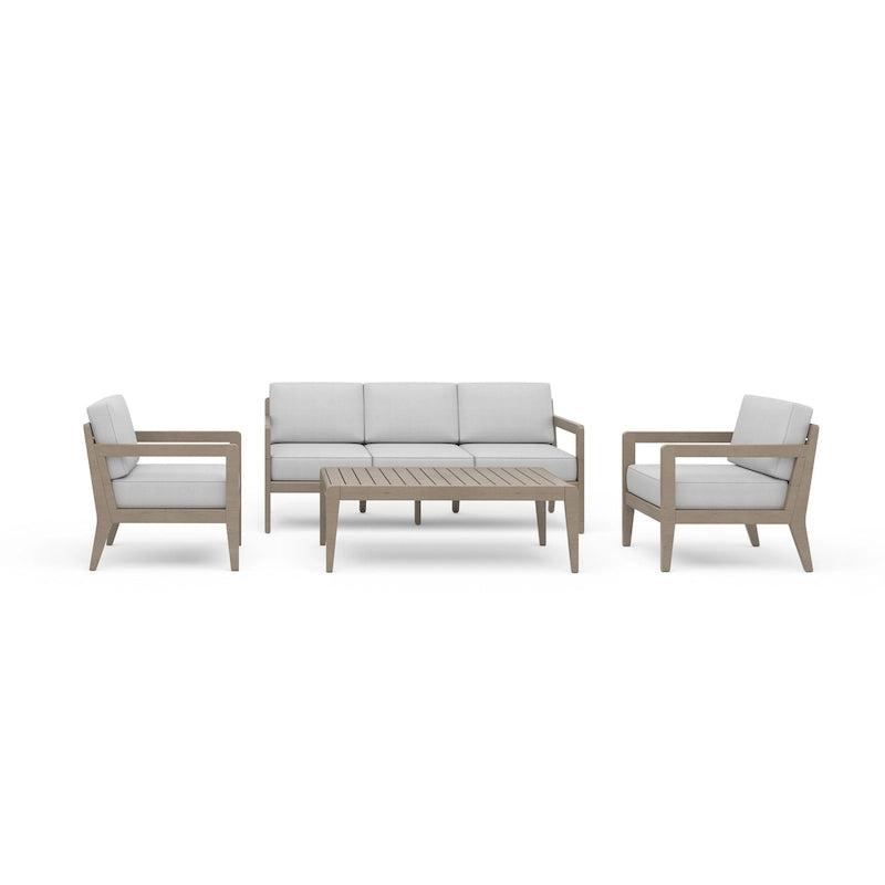Homestyles Canapé d'extérieur 4 pièces en bois marron Homestyles Sustain - 69 x 29 x 31