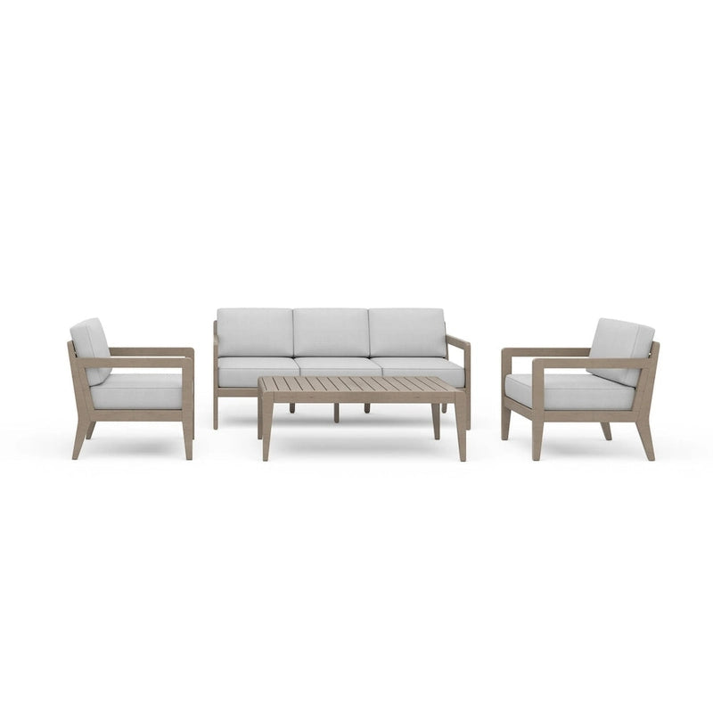 Homestyles Canapé d'extérieur 4 pièces en bois marron Homestyles Sustain - 69 x 29 x 31