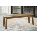 Janiyah Light Brown Bench - 47W x 16D x 17H
