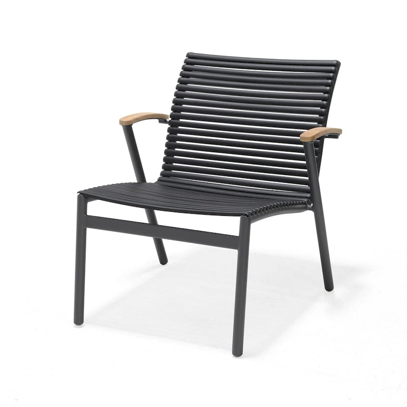 Ensemble de deux chaises longues Amazonia en teck certifié FSC et aluminium