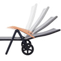 Chaise longue de patio réglable pliante en rotin pour l'extérieur