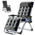 Chaise Zéro Gravité, Chaise Longue Pliante Portable avec Coussin Double Face, Grise