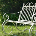 Iron Rocking Garden Bench Tatiana in Antique White