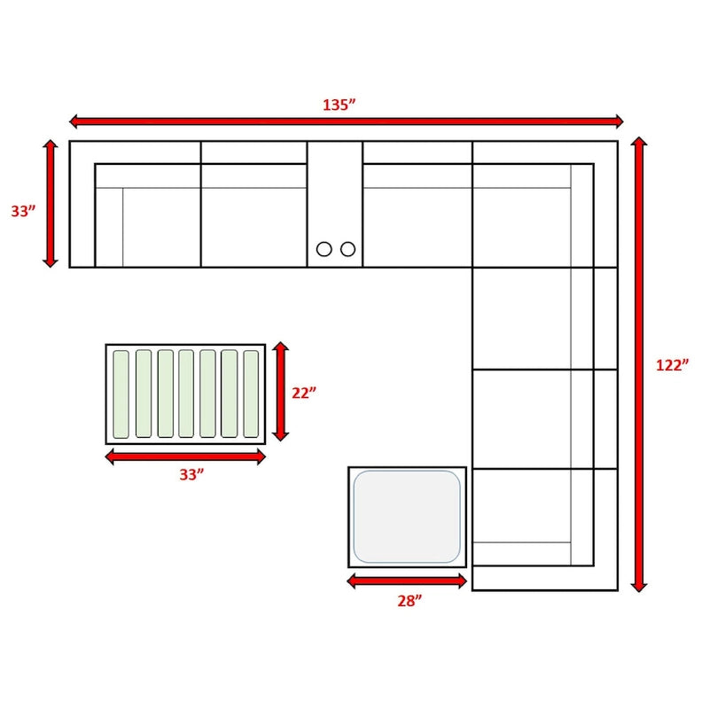 Ensemble de 10 pièces de sièges modulaires LSI