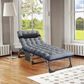 DoCred Lit de camp pliant réglable, chaise longue, lit d'appoint - 75