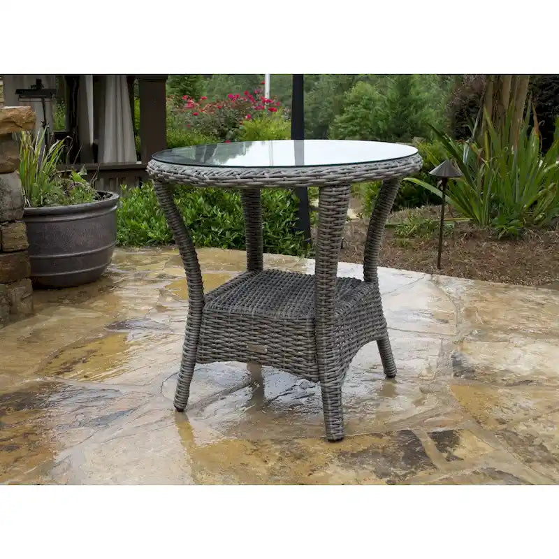 Ensemble de fauteuils à bascule d'extérieur en osier Bayview Dark Roast (3 pièces)