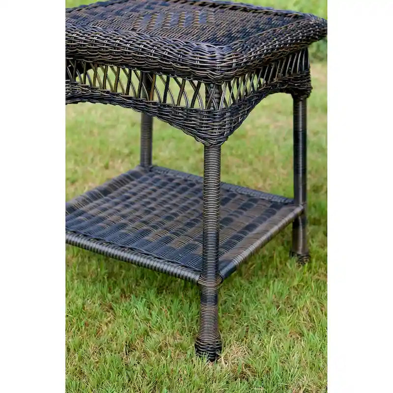 Ensemble de 2 chaises berçantes d'extérieur en osier Portside Dark Roast