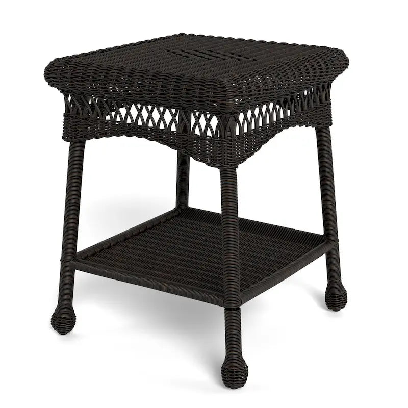 Ensemble de 2 chaises berçantes d'extérieur en osier Portside Dark Roast