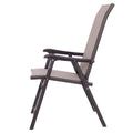 Fauteuil Pliant de Jardin, Lot de 2 Chaises Longues Marron