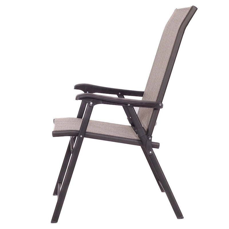 Fauteuil Pliant de Jardin, Lot de 2 Chaises Longues Marron