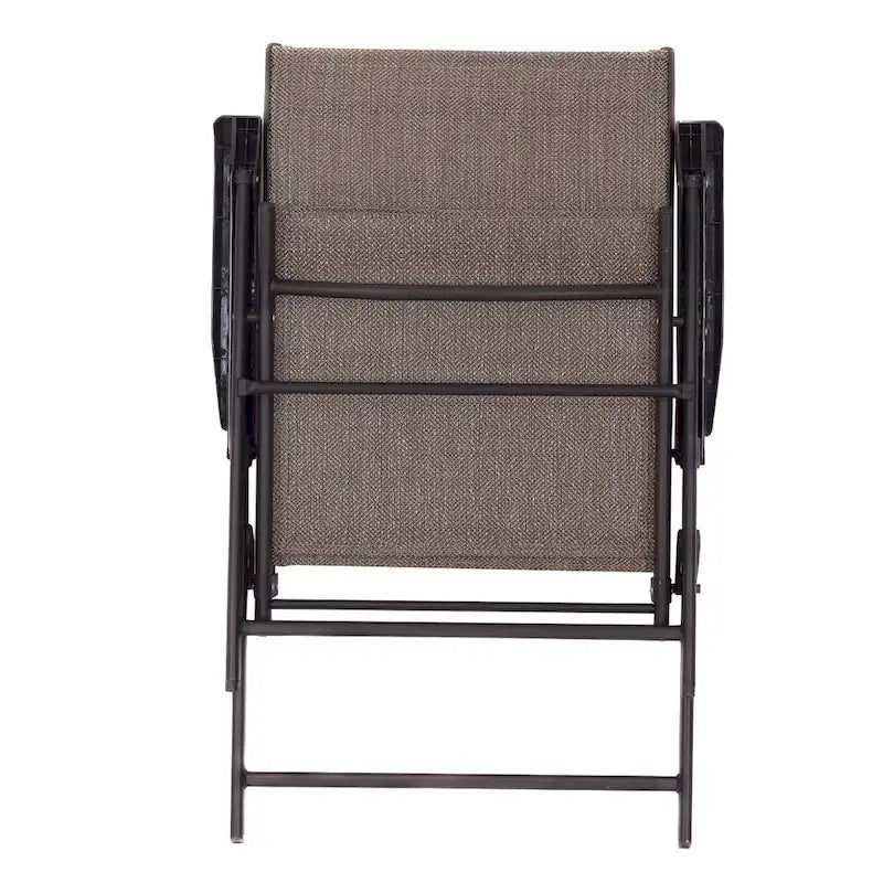 Fauteuil Pliant de Jardin, Lot de 2 Chaises Longues Marron