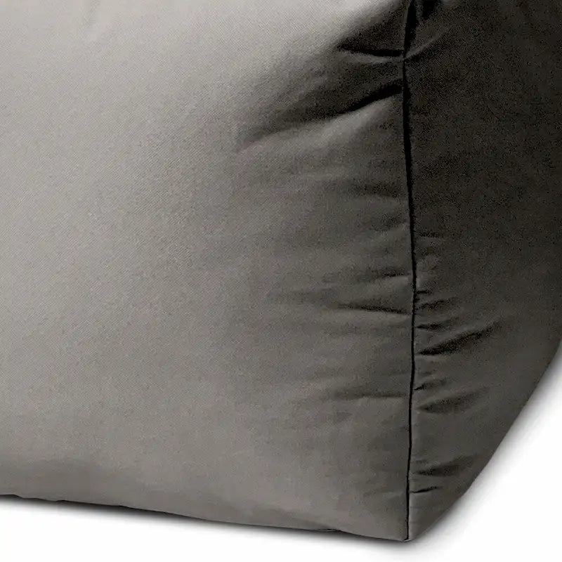 HomeRoots Housse de pouf d'intérieur/extérieur de couleur unie gris argenté acier froid 17 po x 17 po x 1 po