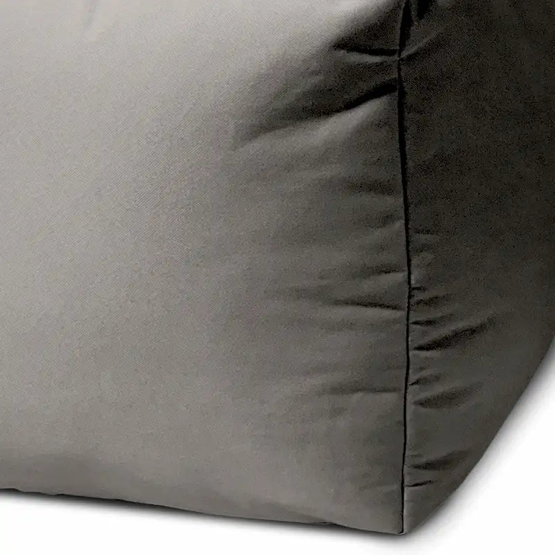 HomeRoots Housse de pouf d'intérieur/extérieur de couleur unie gris argenté acier froid 17 po x 17 po x 1 po