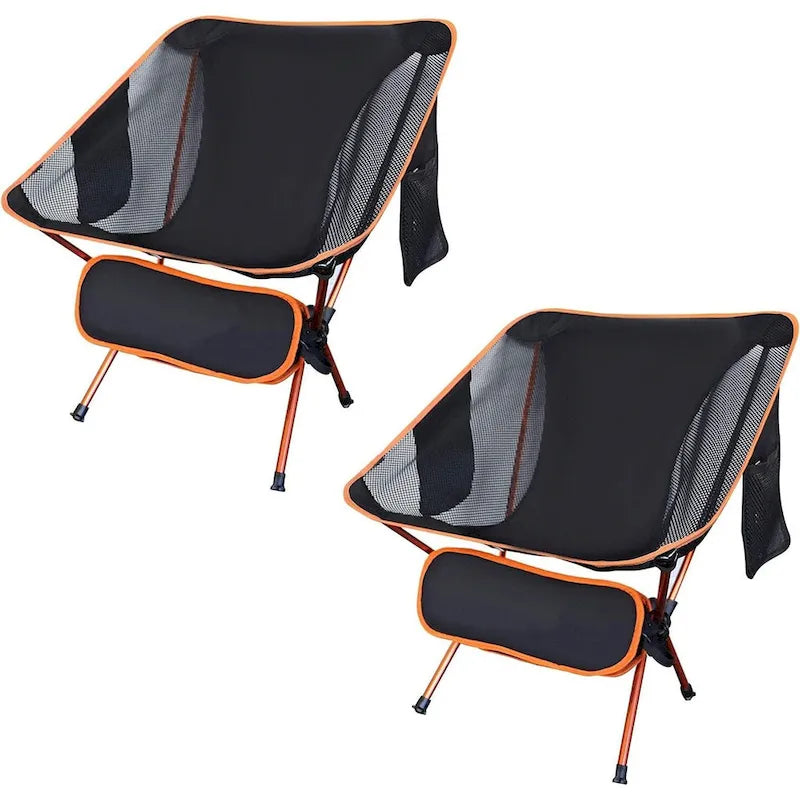 Chaise de camping, Légère, Chaise de randonnée, Chaises pliantes, Portable avec sac de transport et bandoulière