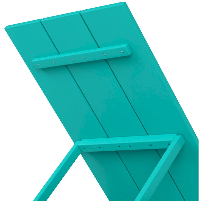 Polytrends Shoreside Chaise longue inclinable moderne en polyéco-friendly toutes saisons avec roues (lot de 2)