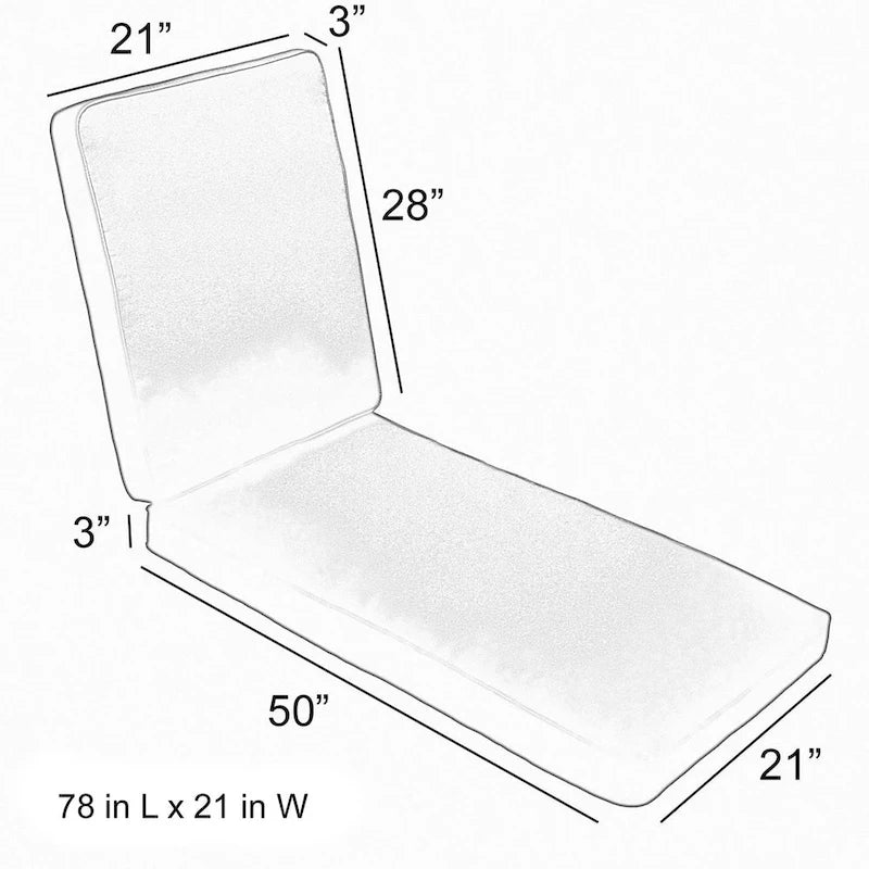 Coussin de chaise longue d'extérieur Sorra Home Sunbrella
