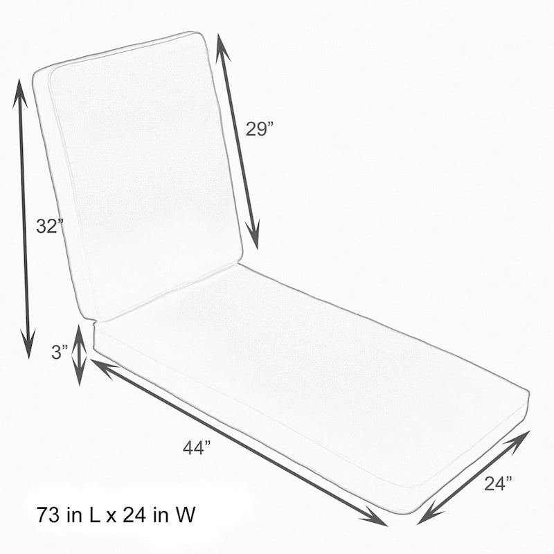 Coussin de chaise longue d'extérieur Sorra Home Sunbrella