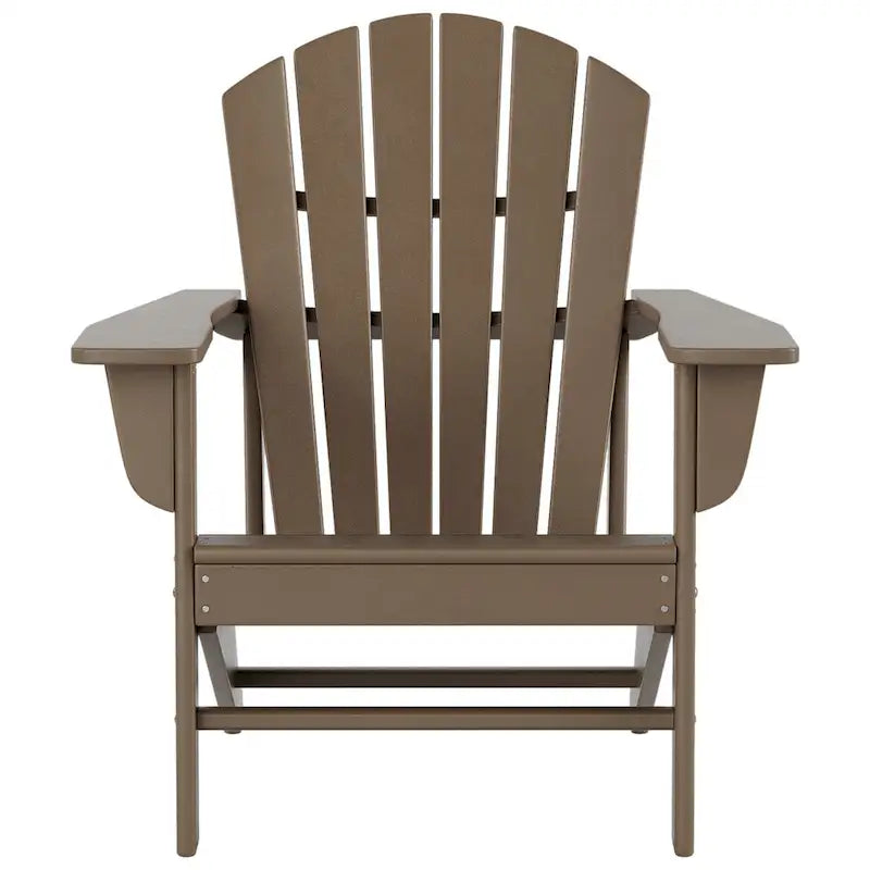 Chaise Adirondack d'extérieur classique écologique toutes saisons avec pouf Polytrends Altura (ensemble de 2 pièces)