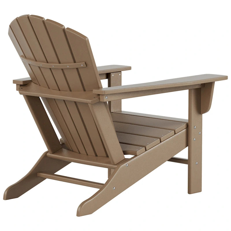 Chaise Adirondack d'extérieur classique écologique toutes saisons avec pouf Polytrends Altura (ensemble de 2 pièces)