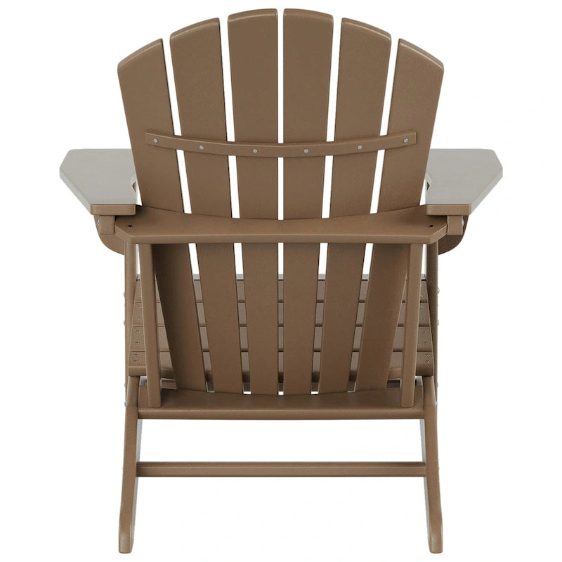 Chaise Adirondack d'extérieur classique écologique toutes saisons avec pouf Polytrends Altura (ensemble de 2 pièces)
