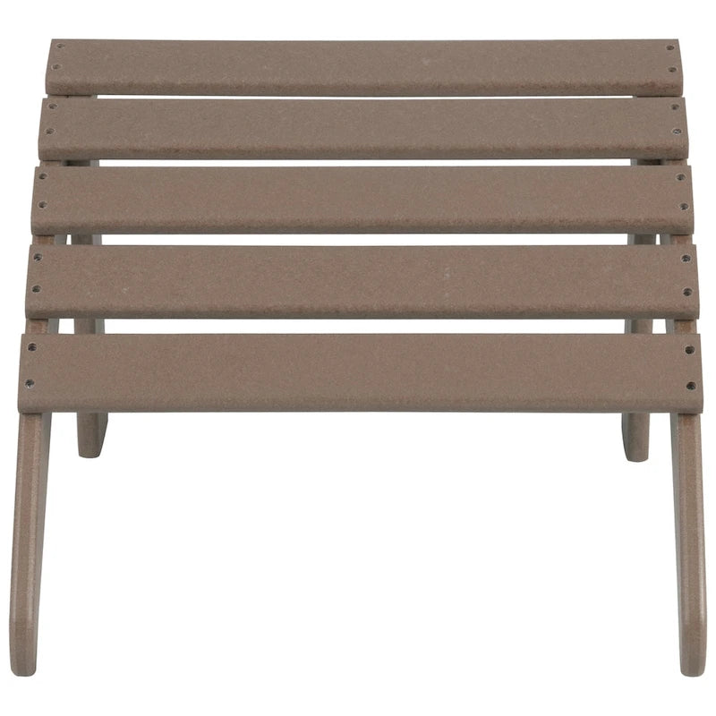 Chaise Adirondack d'extérieur classique écologique toutes saisons avec pouf Polytrends Altura (ensemble de 2 pièces)