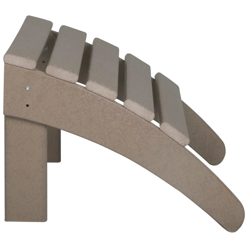 Chaise Adirondack d'extérieur classique écologique toutes saisons avec pouf Polytrends Altura (ensemble de 2 pièces)