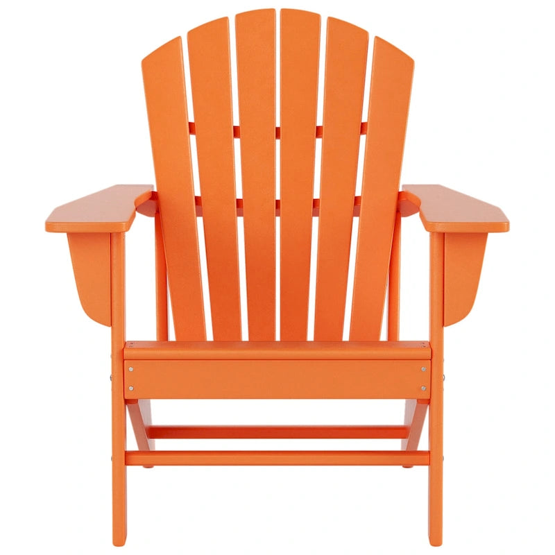 Chaise Adirondack d'extérieur classique écologique toutes saisons avec pouf Polytrends Altura (ensemble de 2 pièces)