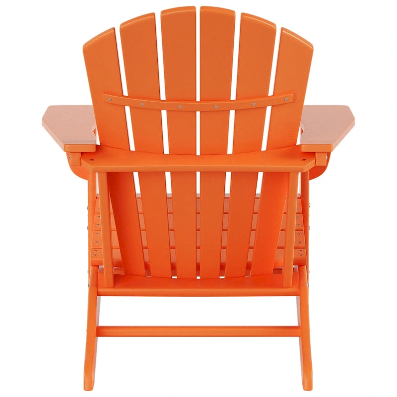 Chaise Adirondack d'extérieur classique écologique toutes saisons avec pouf Polytrends Altura (ensemble de 2 pièces)
