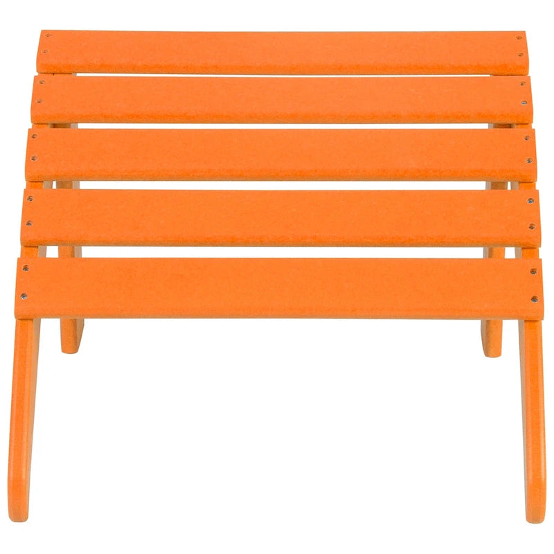 Chaise Adirondack d'extérieur classique écologique toutes saisons avec pouf Polytrends Altura (ensemble de 2 pièces)