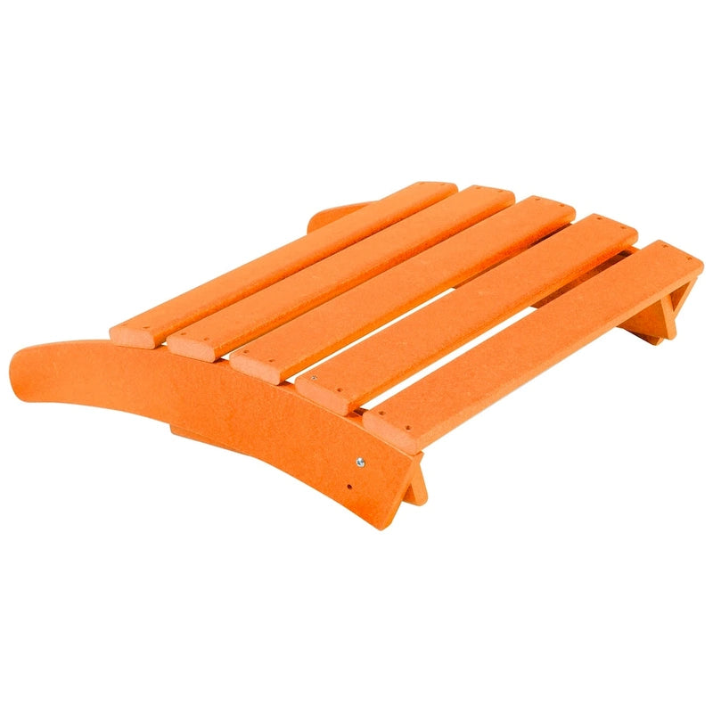 Chaise Adirondack d'extérieur classique écologique toutes saisons avec pouf Polytrends Altura (ensemble de 2 pièces)