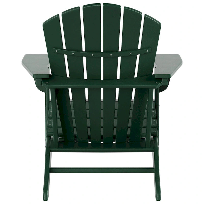 Chaise Adirondack d'extérieur classique écologique toutes saisons avec pouf Polytrends Altura (ensemble de 2 pièces)