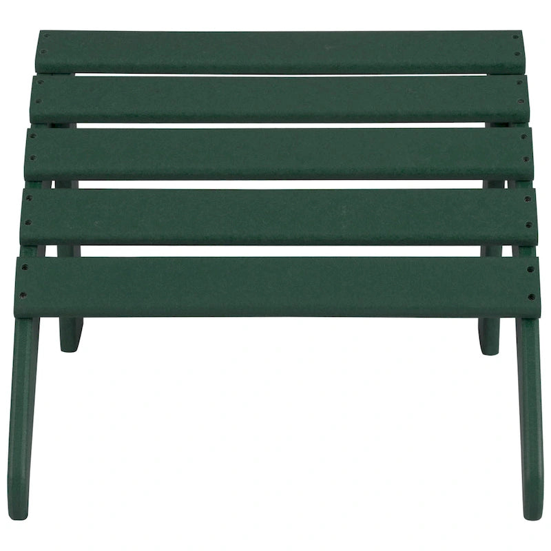 Chaise Adirondack d'extérieur classique écologique toutes saisons avec pouf Polytrends Altura (ensemble de 2 pièces)