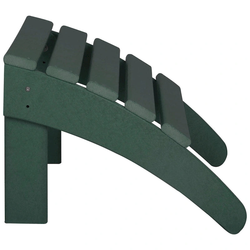 Chaise Adirondack d'extérieur classique écologique toutes saisons avec pouf Polytrends Altura (ensemble de 2 pièces)