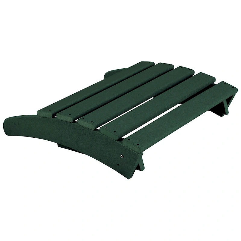 Chaise Adirondack d'extérieur classique écologique toutes saisons avec pouf Polytrends Altura (ensemble de 2 pièces)
