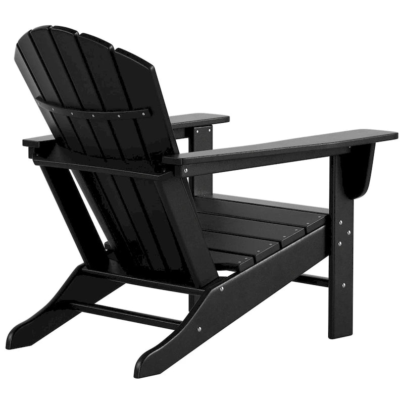Chaise Adirondack d'extérieur classique écologique toutes saisons avec pouf Polytrends Altura (ensemble de 2 pièces)