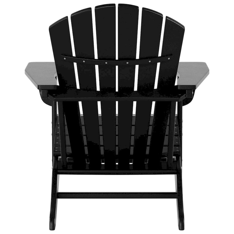 Chaise Adirondack d'extérieur classique écologique toutes saisons avec pouf Polytrends Altura (ensemble de 2 pièces)