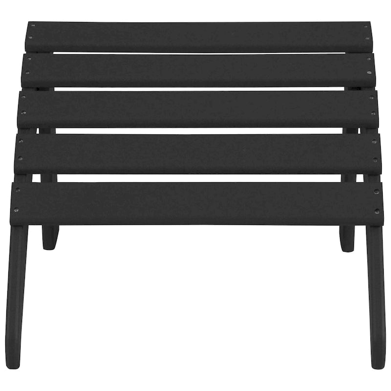 Chaise Adirondack d'extérieur classique écologique toutes saisons avec pouf Polytrends Altura (ensemble de 2 pièces)